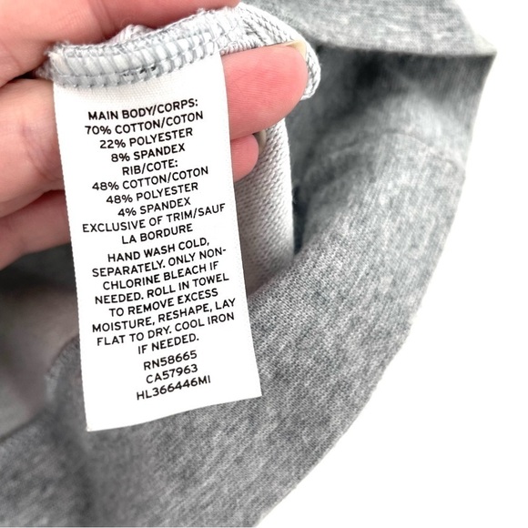 TROUVE Gray Open Shoulder Crew Neck Top - Picture 6 of 6